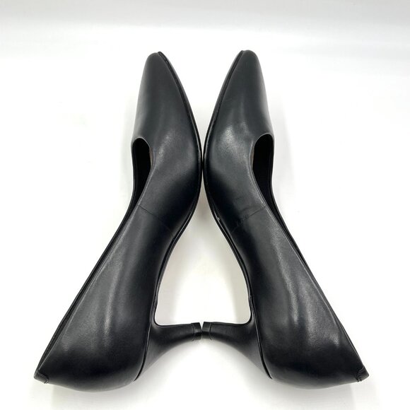 Clarks‎ Size 6 Linvale Jerica Black Leather Point Toe Kitten Heels Pumps Shoes - Picture 9 of 15